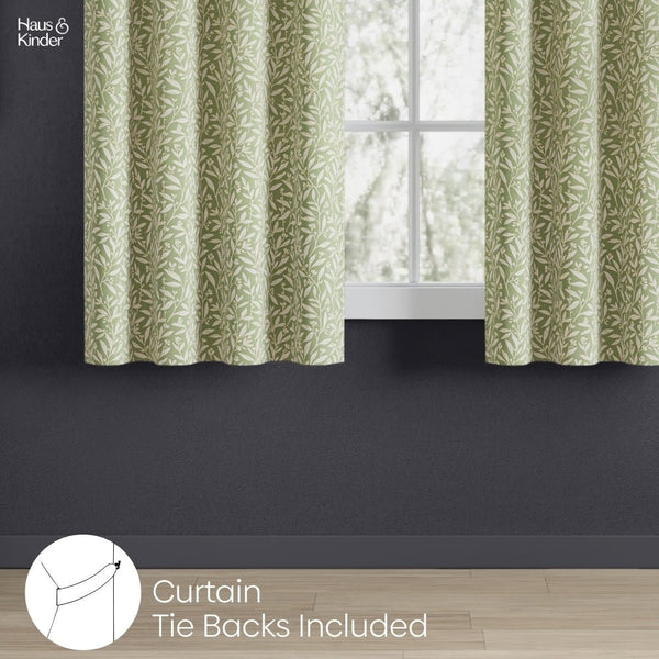 Poly Cotton JacquardCurtains Olive Grove, Olive
