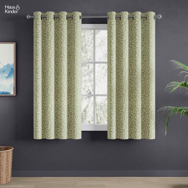 Poly Cotton JacquardCurtains Olive Grove, Olive