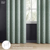 Poly Cotton JacquardCurtains Silver Willow, Firozi