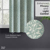 Poly Cotton JacquardCurtains Silver Willow, Firozi