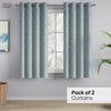 Jacquard Curtains Glittering Fern, Aqua