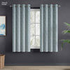 Jacquard Curtains Glittering Fern, Aqua