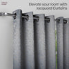 JacquardCurtains Misty Fern Powder, Blue