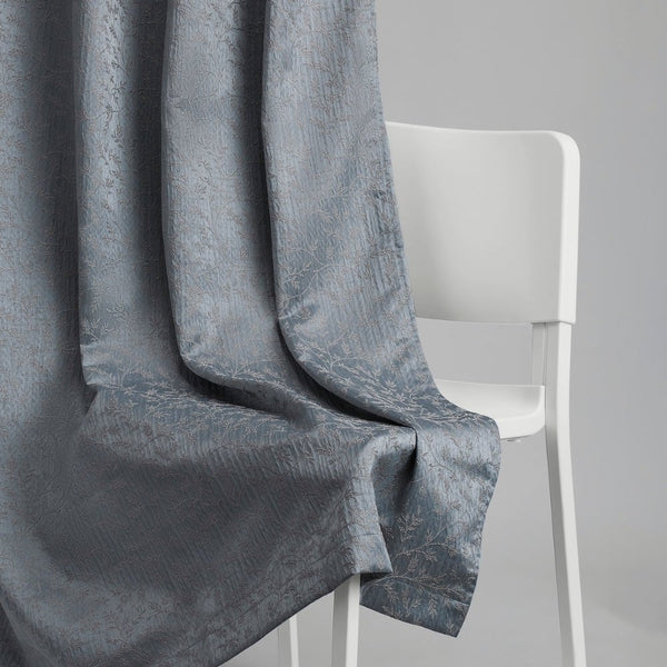 JacquardCurtains Misty Fern Powder, Blue