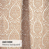 Poly Cotton JacquardCurtain Rustic Vine, Peach
