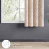 Poly Cotton JacquardCurtain Rustic Vine, Peach