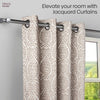 Poly Cotton JacquardCurtain Woodland Trail, Cadbury
