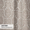 Poly Cotton JacquardCurtain Woodland Trail, Cadbury