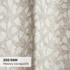 Poly Cotton JacquardCurtain Urabn leaf, Brown