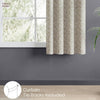 Poly Cotton JacquardCurtain Urabn leaf, Brown