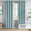 Polyester Jacquard Curtains Sea Breeze Daisy, Aqua