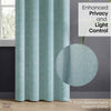 Polyester Jacquard Curtains Sea Breeze Daisy, Aqua
