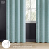 Polyester Jacquard Curtains Sea Breeze Daisy, Aqua