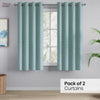Polyester Jacquard Curtains Sea Breeze Daisy, Aqua