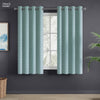 Polyester Jacquard Curtains Sea Breeze Daisy, Aqua