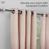 Jacquard Curtains Blush Daisy, Blush