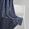 Jacquard Window Curtains Midnight Daisy, Indigo Blue