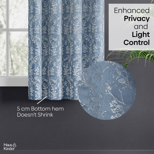 JacquardCurtains Evening Grace, Grey