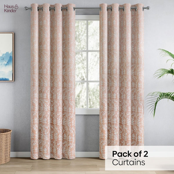 Jacquard Curtains Rosewood Grace, Rose Gold
