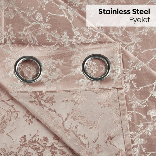 Jacquard Curtains Rosewood Grace, Rose Gold
