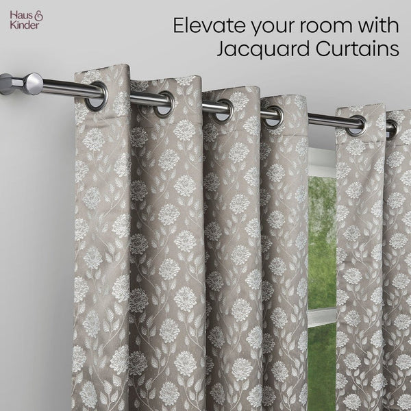 JacquardCurtains MoonlaceDrape, Stone