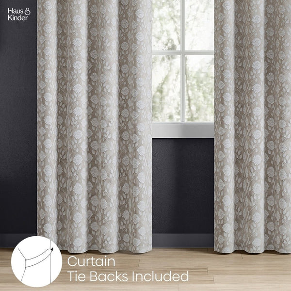 JacquardCurtains MoonlaceDrape, Stone