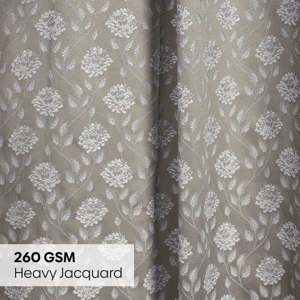 JacquardCurtains MoonlaceDrape, Stone