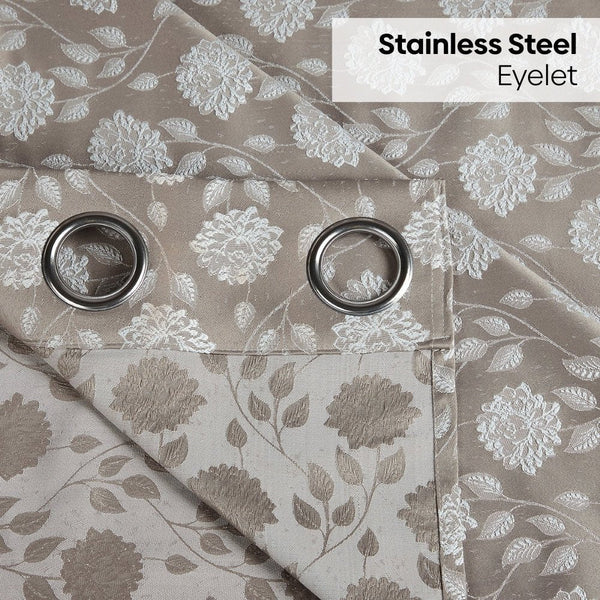 JacquardCurtains MoonlaceDrape, Stone