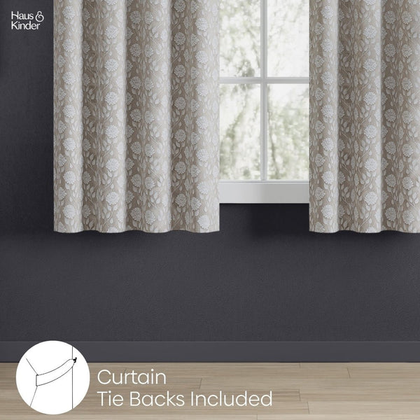 JacquardCurtains MoonlaceDrape, Stone