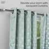 JacquardCurtains Mint Fleur Drape, Mint