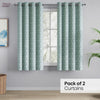 JacquardCurtains Mint Fleur Drape, Mint