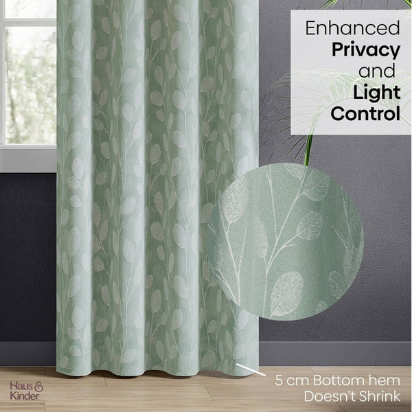 Polyester JacquardCurtains Mint steam, Mint