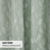 Polyester JacquardCurtains Mint steam, Mint