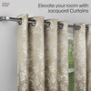 JacquardCurtains Ashwood Bloom, Stone