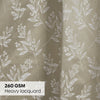 JacquardCurtains Ashwood Bloom, Stone