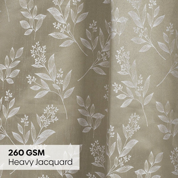 JacquardCurtains Ashwood Bloom, Stone