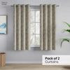 JacquardCurtains Ashwood Bloom, Stone