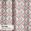 Poly Cotton Digital Printed Curtain Heritage Medallion, Multi