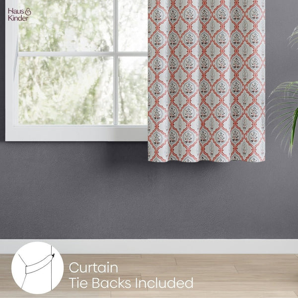 Poly Cotton Digital Printed Curtain Heritage Medallion, Multi