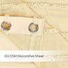 Feather Fringe Sheer Printed Pack Of 1 Curtain, Butter Yellow