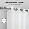 Textured Prism Embroidered Sheer Door Curtain - White