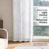 Textured Prism Embroidered Sheer Door Curtain - White