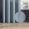 Polyester Jacquard Curtain Silver Mesh, Ice Blue