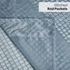 Polyester Jacquard Curtain Silver Mesh, Ice Blue