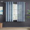 Polyester Jacquard Curtain Silver Mesh, Ice Blue