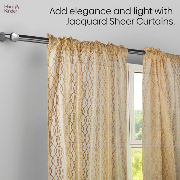 Polyester JacquardCurtains Sandstone Weave, Gold