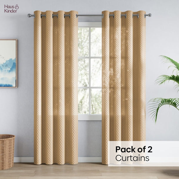 Polyester JacquardCurtains Sandstone Weave, Gold