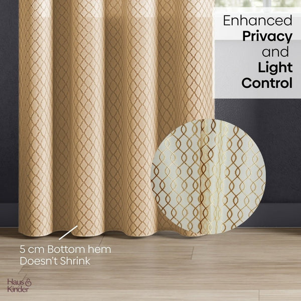 Polyester JacquardCurtains Sandstone Weave, Gold