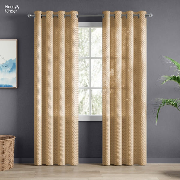 Polyester JacquardCurtains Sandstone Weave, Gold