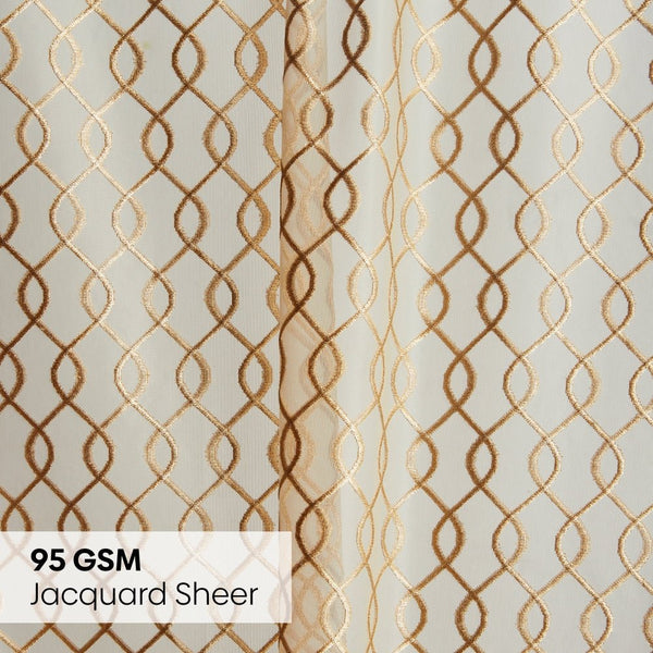 Polyester JacquardCurtains Sandstone Weave, Gold